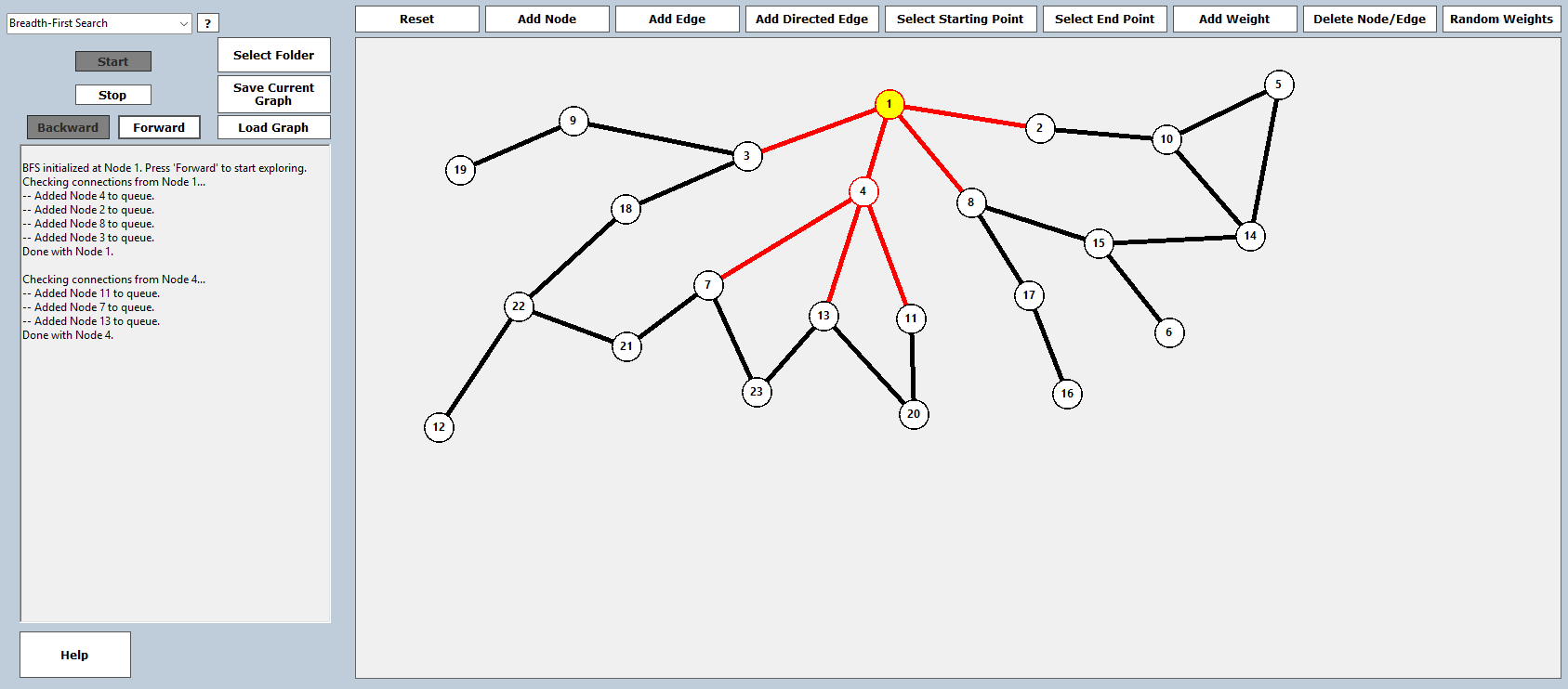 Graph Algorithm Visualizer project screenshot